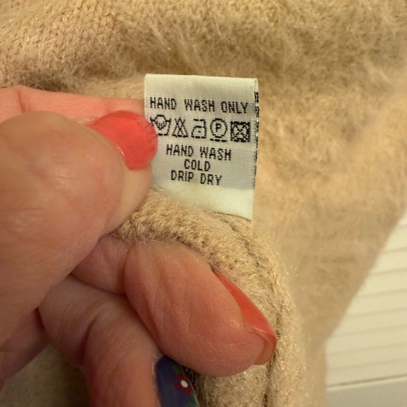 Nostalgia woman’s Cardigan Sweater Midi length Tan 3/4 Length NEW Sz XL - Picture 4 of 14